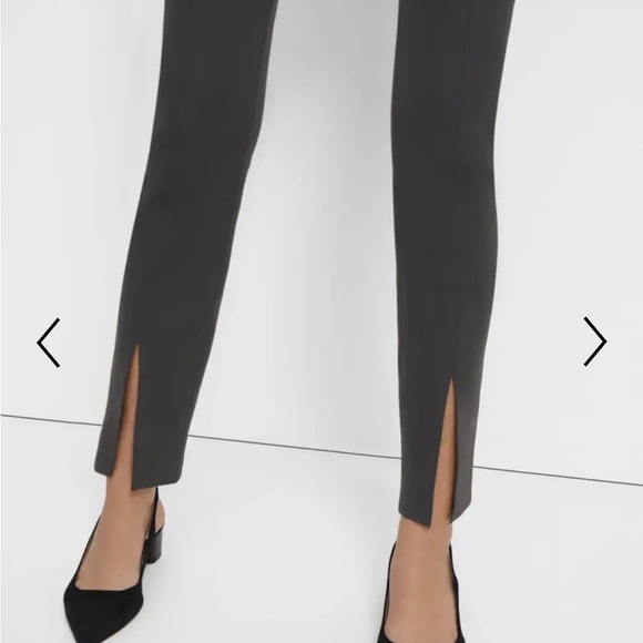 ✨ Theory Scuba Slit Legging Pants • Gray • Size Small • Stretch Knit Workwear - Picture 2 of 14